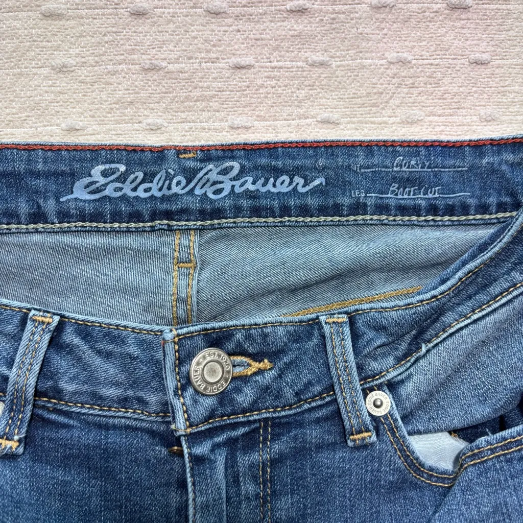 Eddie Bauer Curvy Boot Cut Blue Jeans‎ Size 6/32 - Image 3