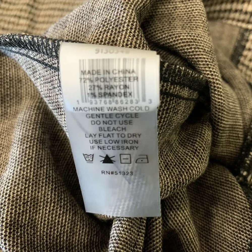 Vince Camuto Womens Multicolor Heritage Check Wide Leg Pant - Image 3