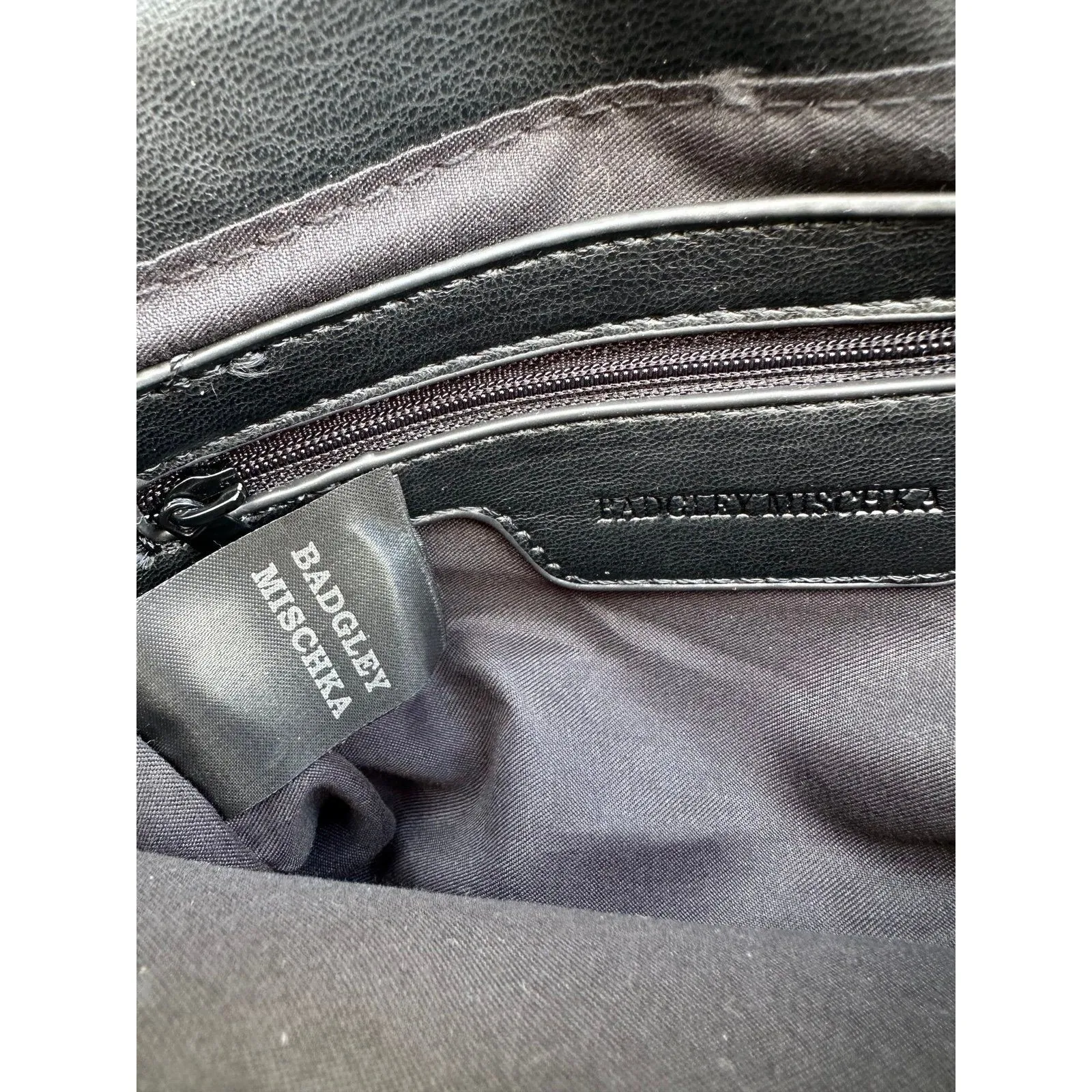 NWOT Badgley Mischka Vegan Leather Chain Diamond Quilt Turn Lock Shoulder Bag - Image 7