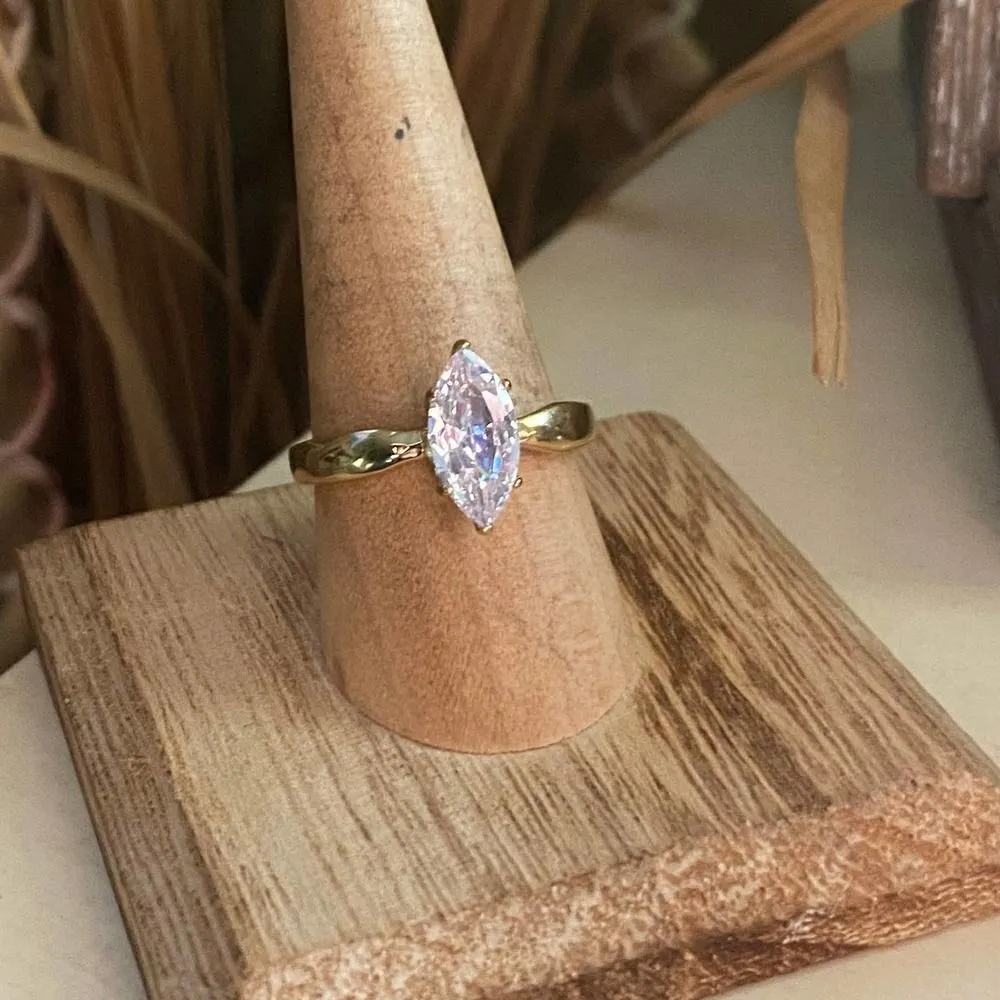 IP Gold Stainless Steel AAA Grade CZ Ring With Ion Plating - Image 5