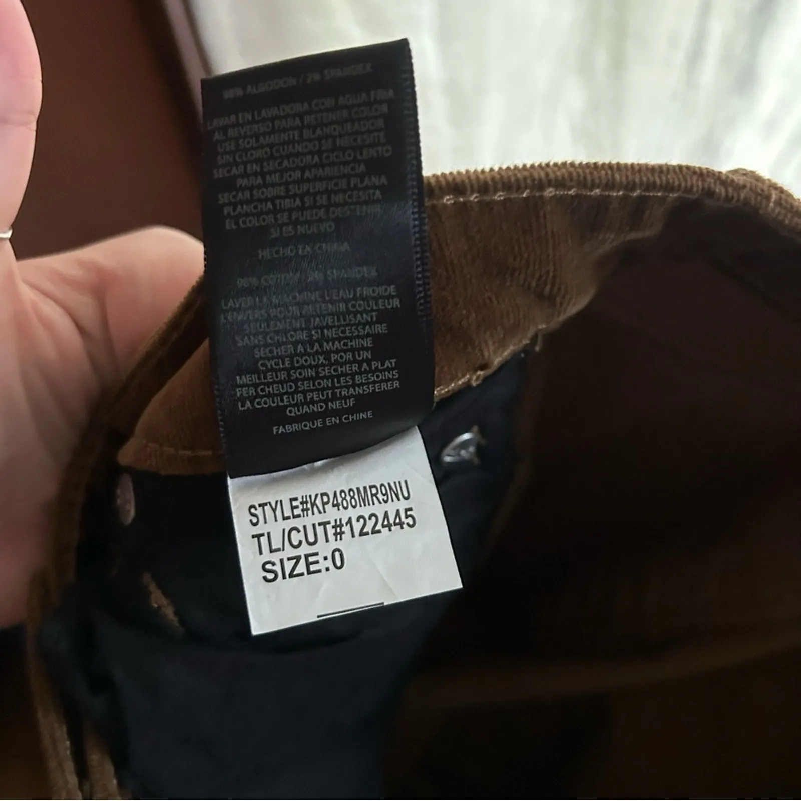 Kut from the Kloth Diana Stretch Skinny Corduroy Pants Brown NEW‎ Size 0 - Image 8