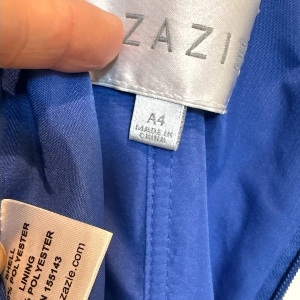 💙 Azazie Dory Pleated Chiffon Dress – Royal Blue – Size A4 (US 4) - Image 11