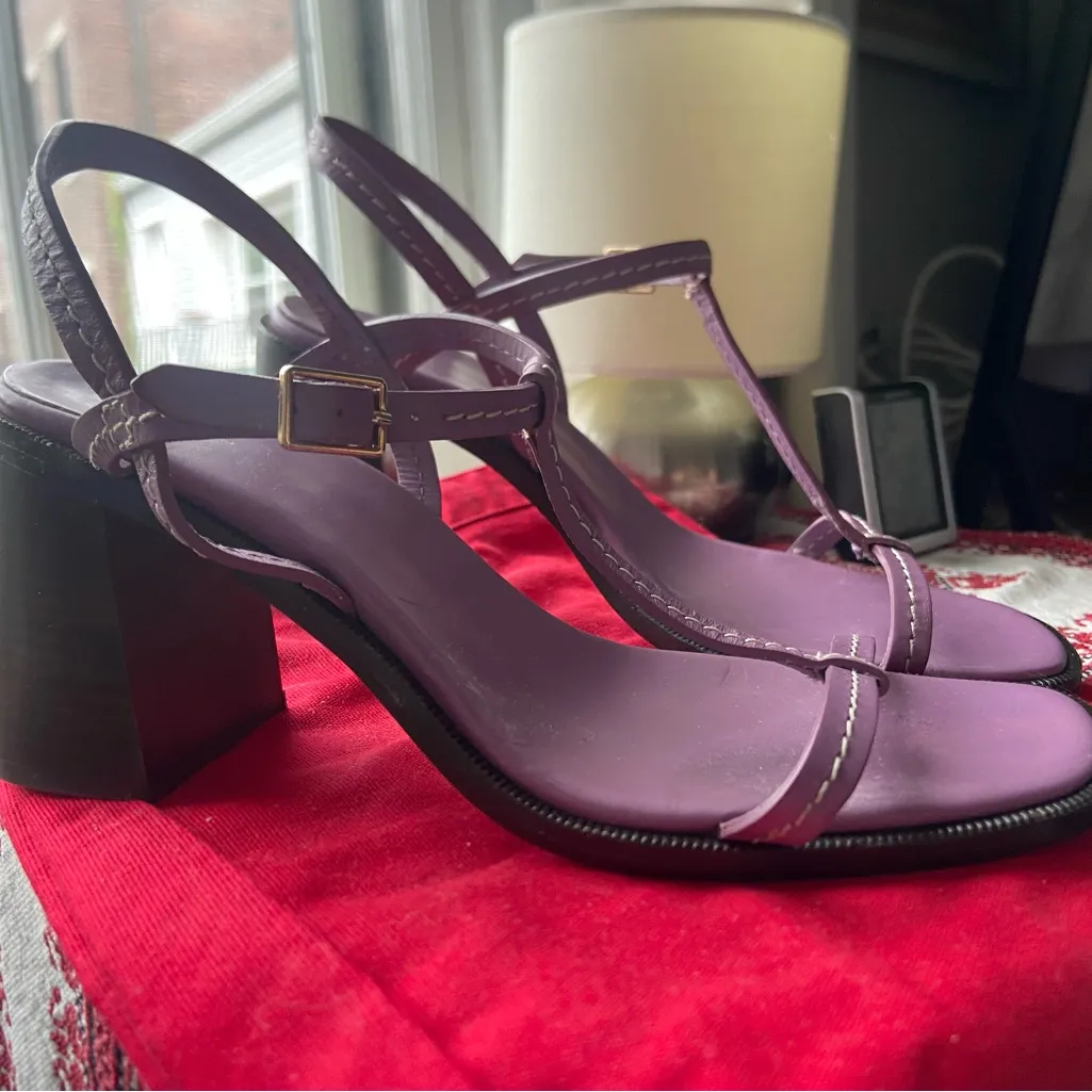 A.P.C. Purple Sandals with Strappy Design Size 10 - Image 2