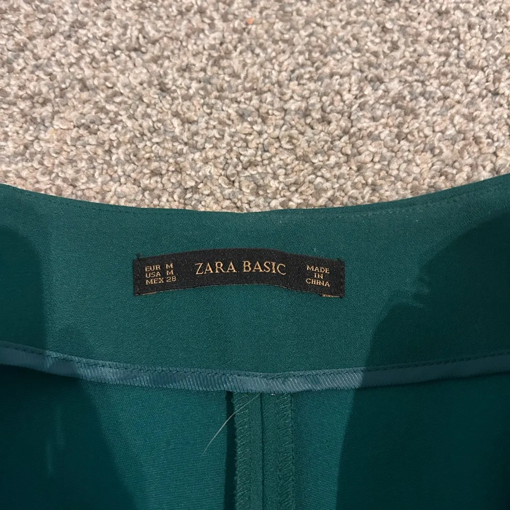 Zara‎ Emerald Green High Waisted Shorts medium - Image 10