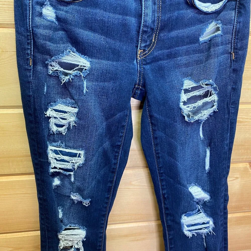 American Eagle Distressed Jegging Jeans Crop Size 2 - Image 3