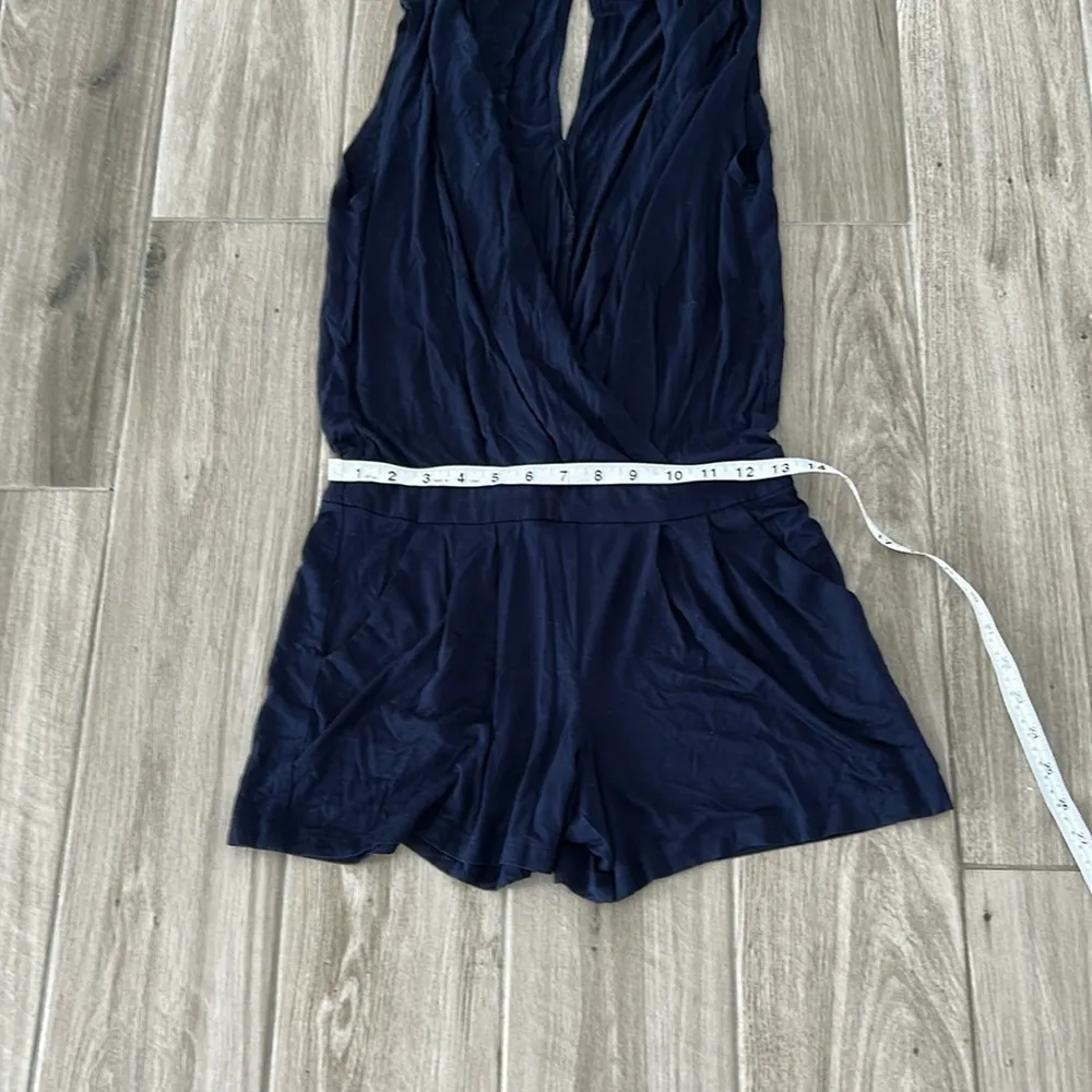 Trina Turk Navy Sleeveless Romper - Image 3