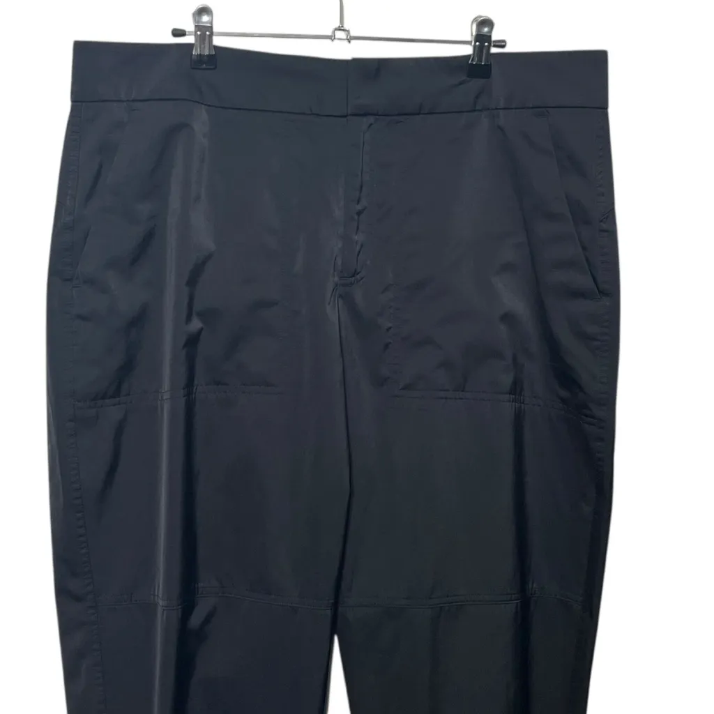 Athleta Radiant Joggers Women’s Size 16 Black Tapered Zip Ankle Sporty Luxe - Image 3