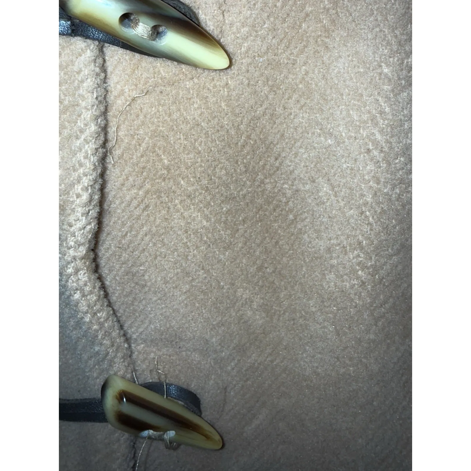 LL Bean Toggle Closure Hooded Ribbed Wool Duffel Peacoat Coat‎ Sz M Dusty Pink Size M - Image 3