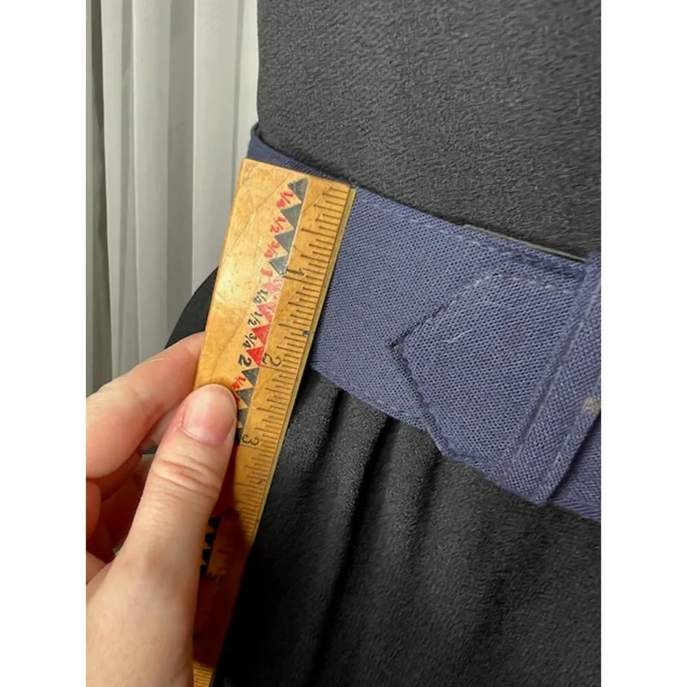 belt wide navy cloth covered 1980s Blue - Image 4