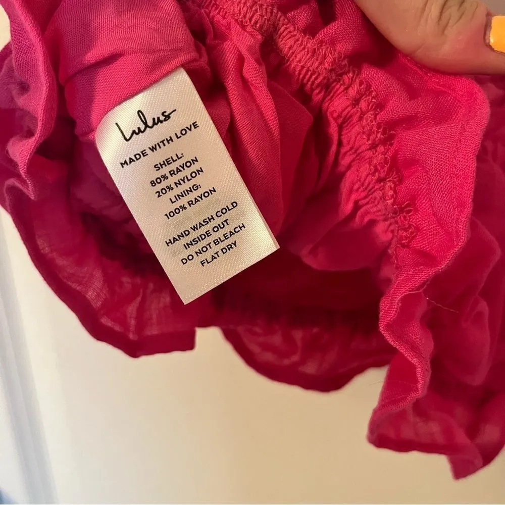 Lulus Hot Pink Crop Top - Image 4