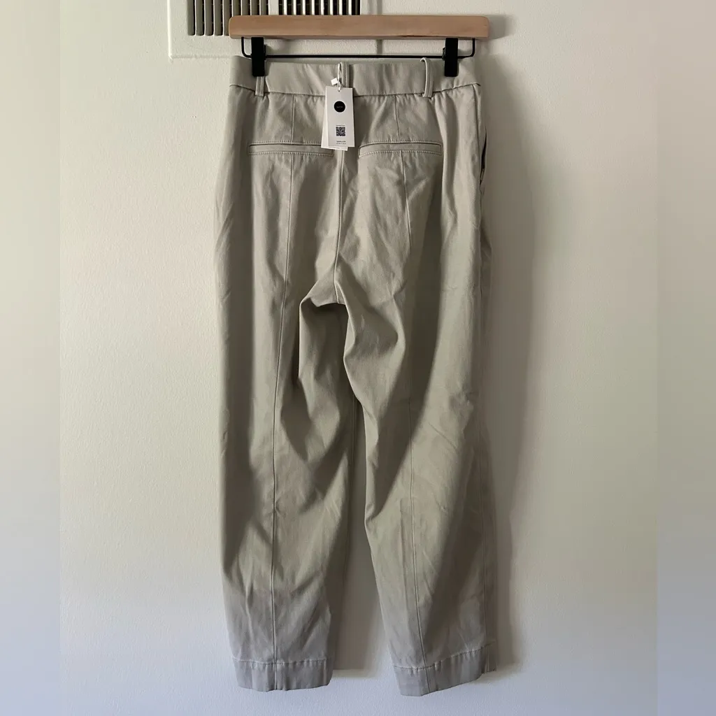 NWT Spanx Stretch Twill Slim Straight Pant Petite Small Bone Khaki Super Smooth - Image 5