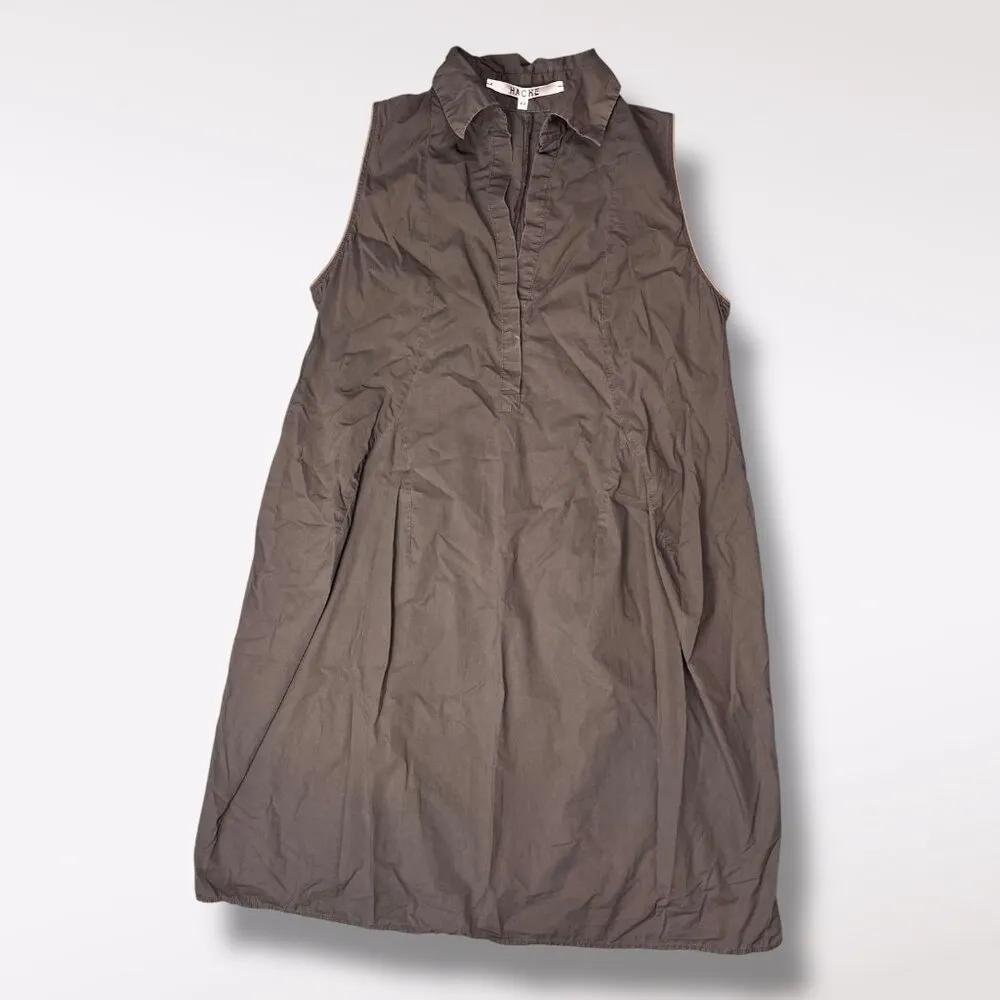 Hache Italy Olive Green Sleeveless Midi Dress IT40 US Small - Image 7