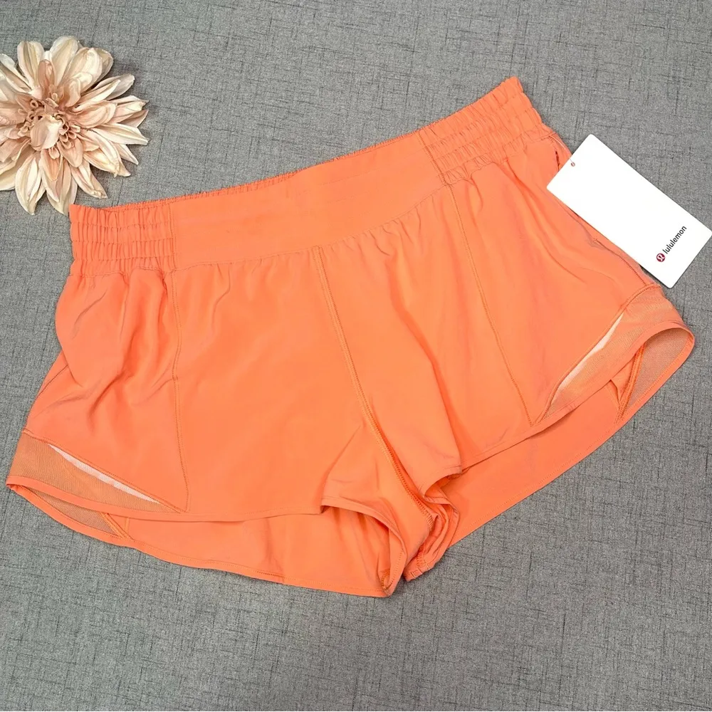 Lululemon Hotty Hot High Rise Athletic Shorts Sunny Coral Size 12 NWT - Image 6