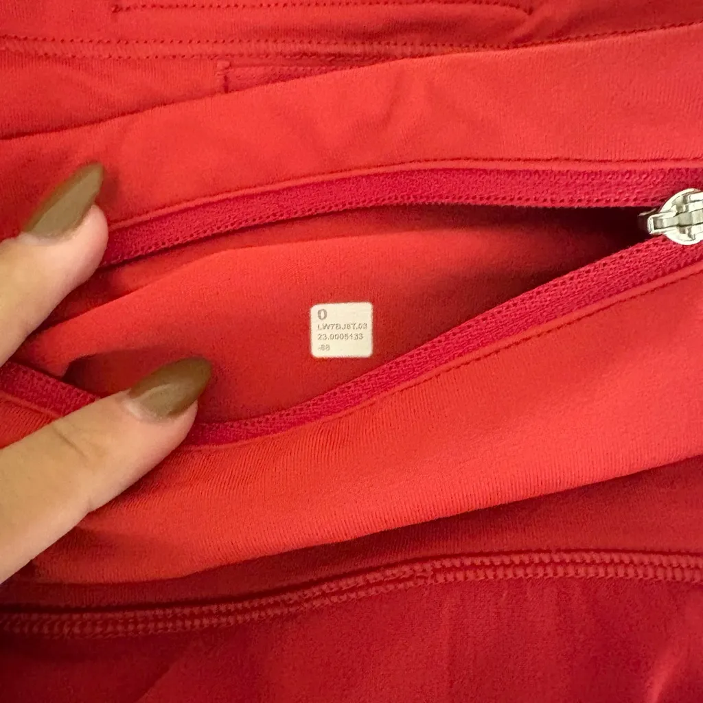 Lululemon red speed up shorts - Image 3