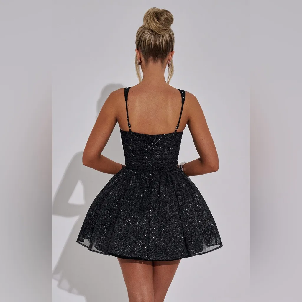 Baby Boo Polly Mini Dress Size Medium Black - Image 5