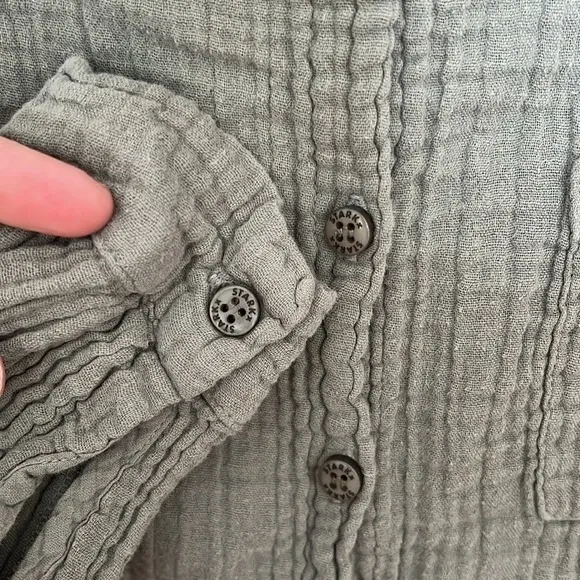 Stark X Rio Olive Green 100%‎ Gauze Button - Image 5