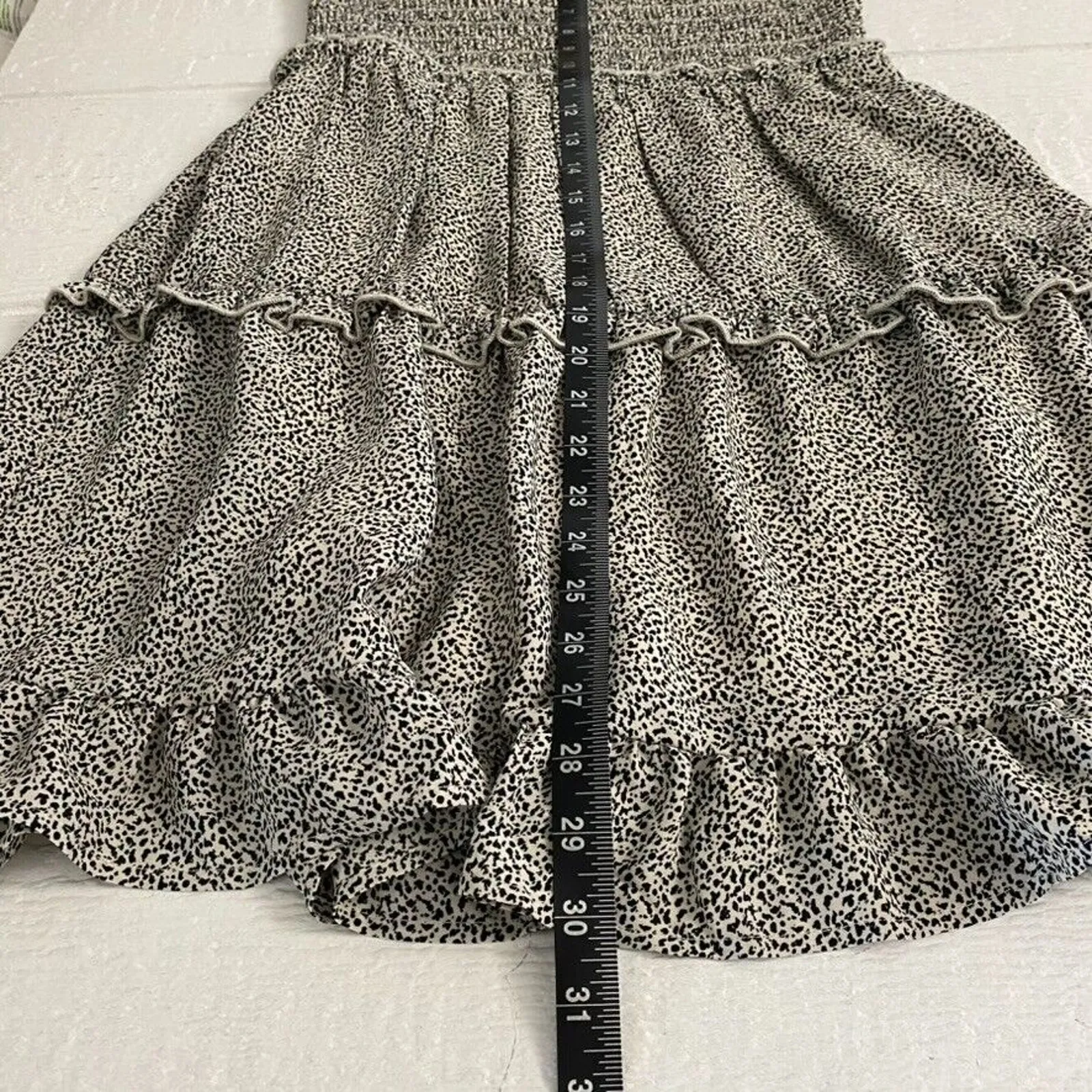 Sienna Sky Women Dress Medium Black Ditsy 90s Y2k Day-Date Picnic Sundress - Image 15