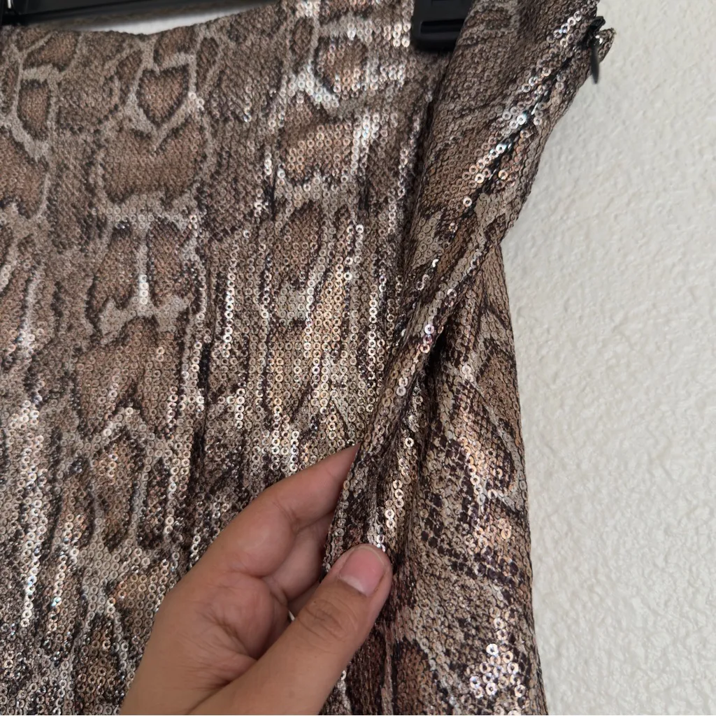 NWT Zara sequin python print skirt - Image 9