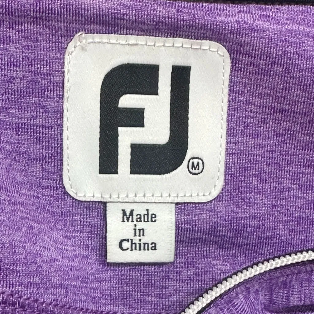 FootJoy (FJ)‎ Women's Golf Half Zip Mock Neck Purple Jacket Medium Athletic - Image 5