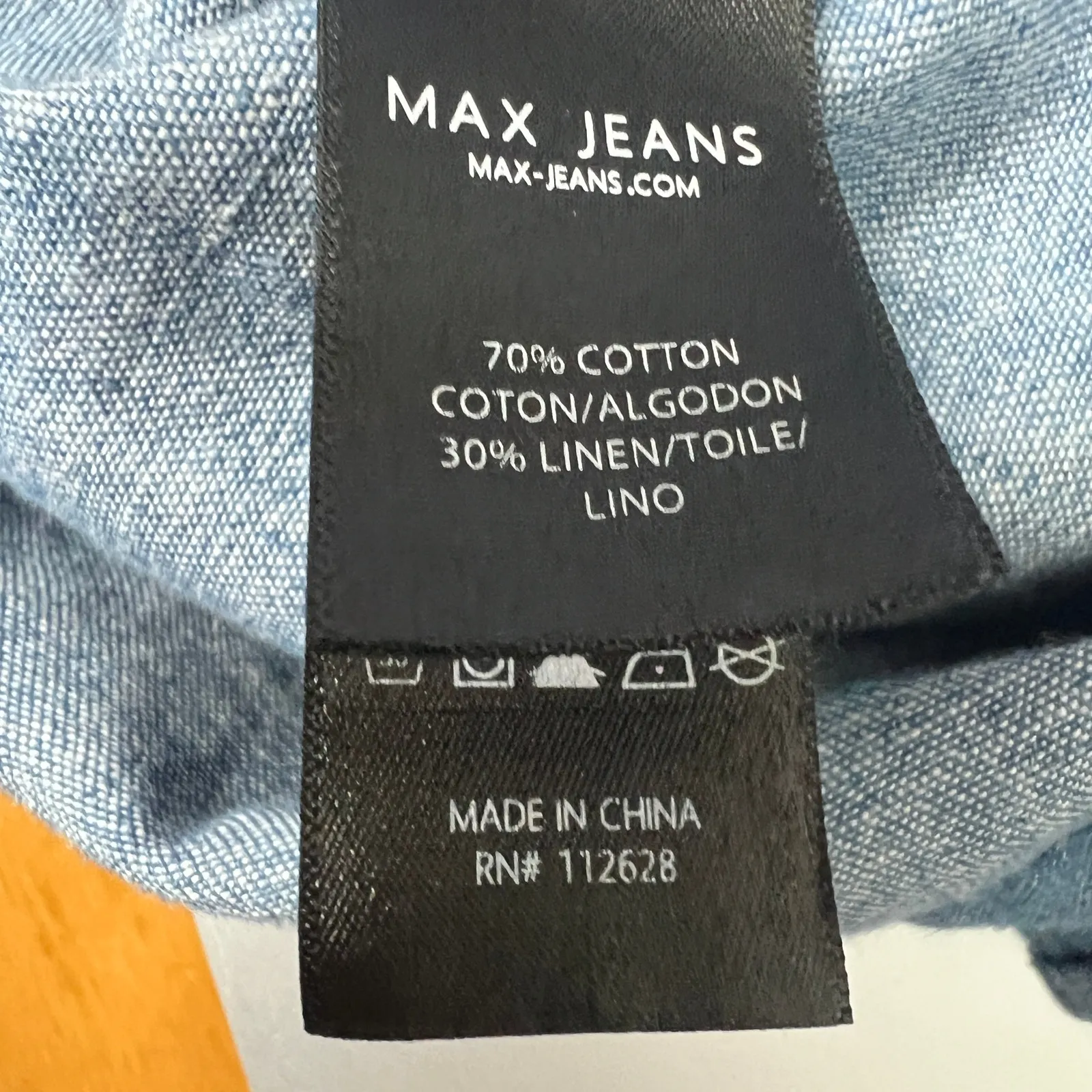 Max Jeans Cotton Linen Chambray Women's Utility Vest Small Full Zip Breathable - Image 8