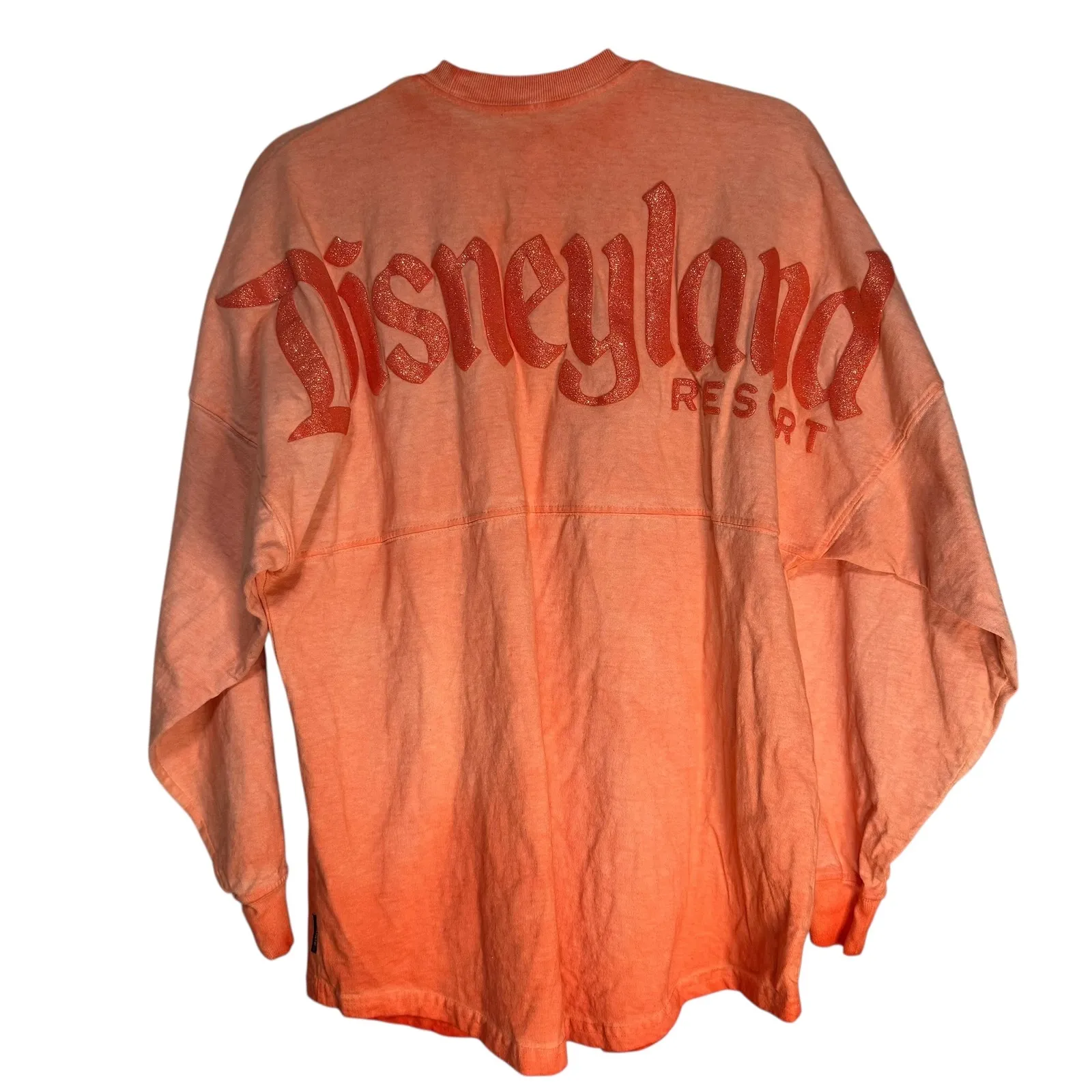 Disney Spirit Jersey Disneyland Resort Orange Ombre Glitter Graphic Sweatshirt S - Image 9