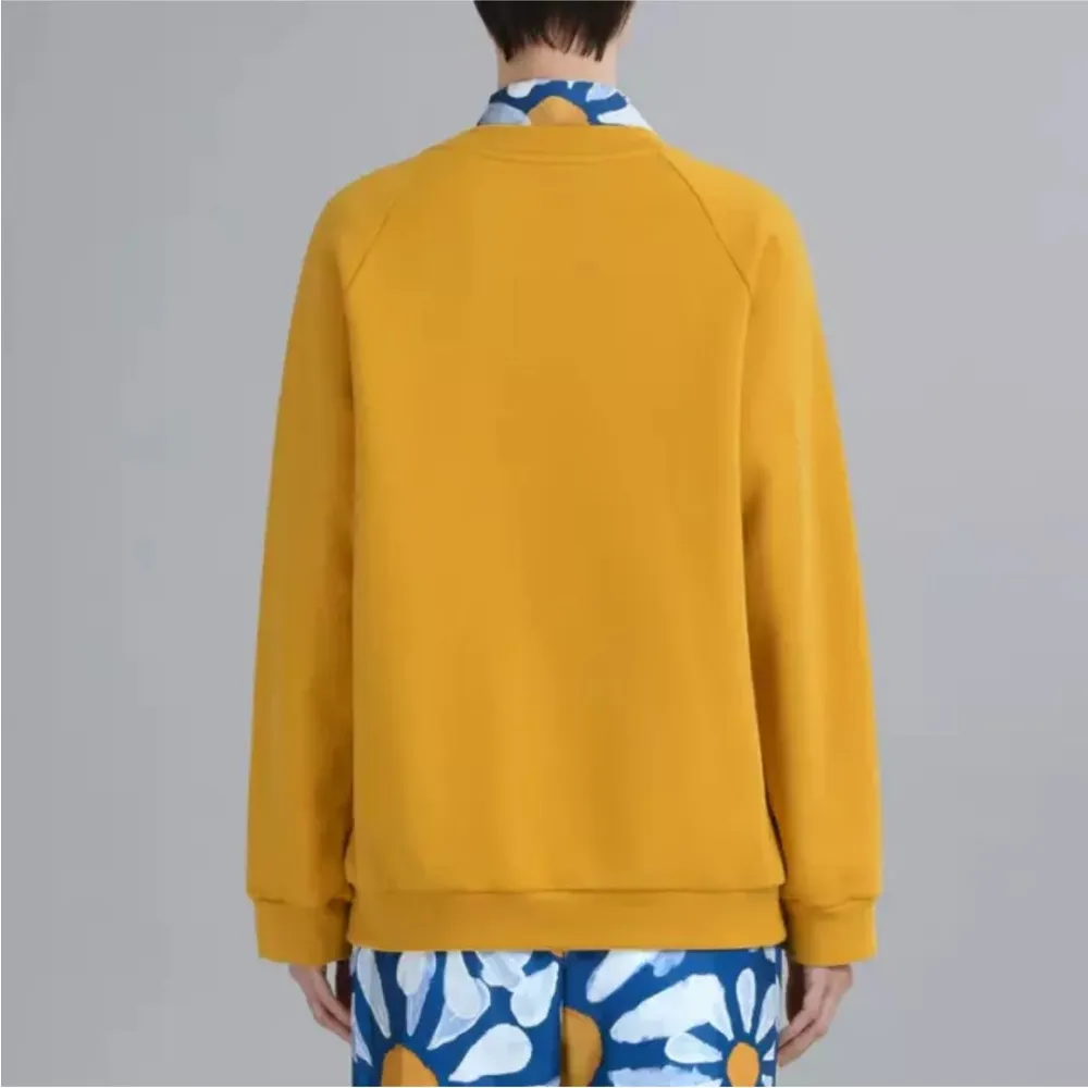 Marni sweatshirt floral logo pullover EUC Orange Size XL - Image 3