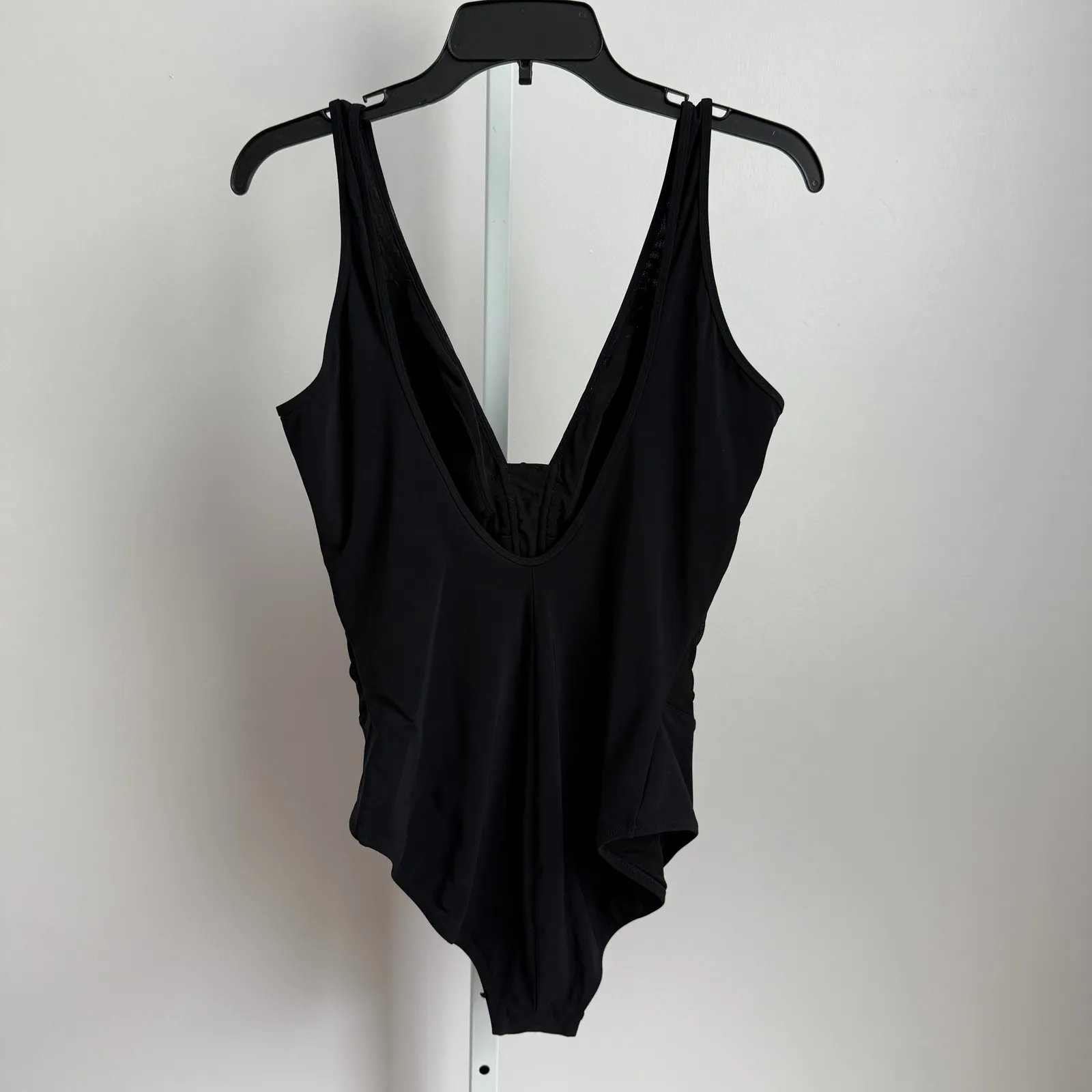 Profile by Gottex‎ Black One Piece Swimsuit Ruched Jewel Detail Size 14 - Image 8