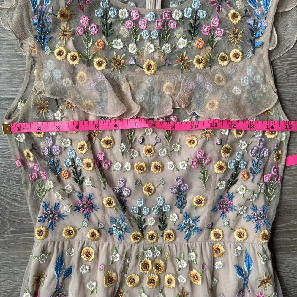 NEEDLE & THREAD Flowerbed Embroidery Gown in Petal 2 - Image 9