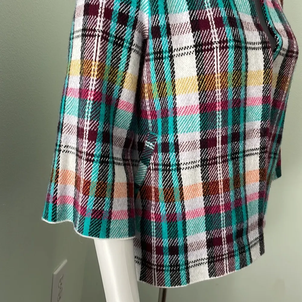 ANTHROPOLOGIE Rosetta Plaid Semi Cropped Jacket - Image 8