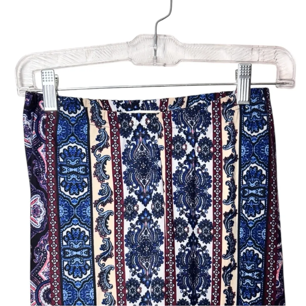 No Comment Women's Bohemian Patterned Stretchy Butter Smooth Pants Sz M - Image 2