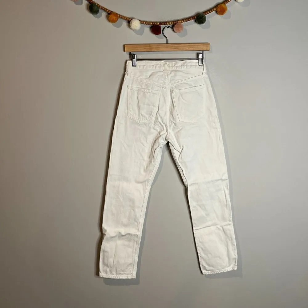 Agolde Mia Mid Rise Straight white jeans - Image 4
