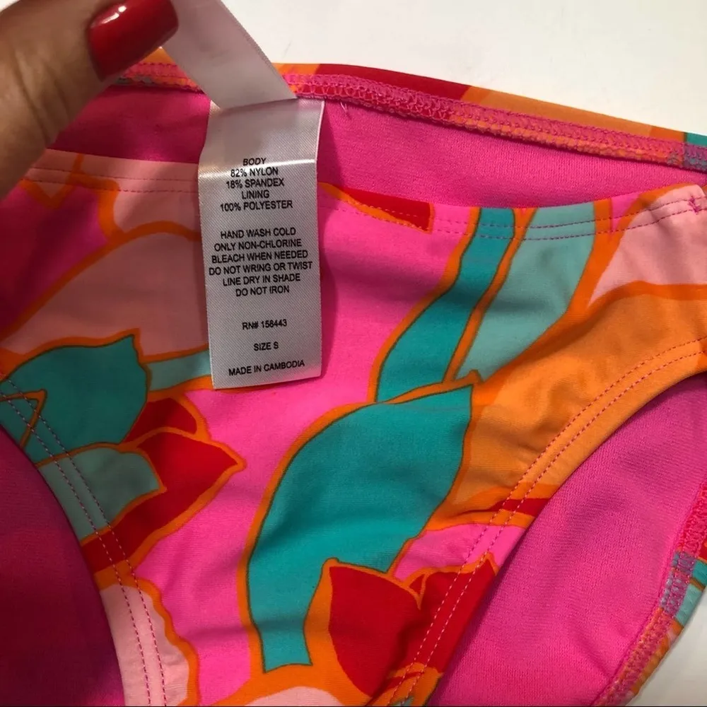 Hula Honey RED MULTI Bikini swim Bottom - Image 4