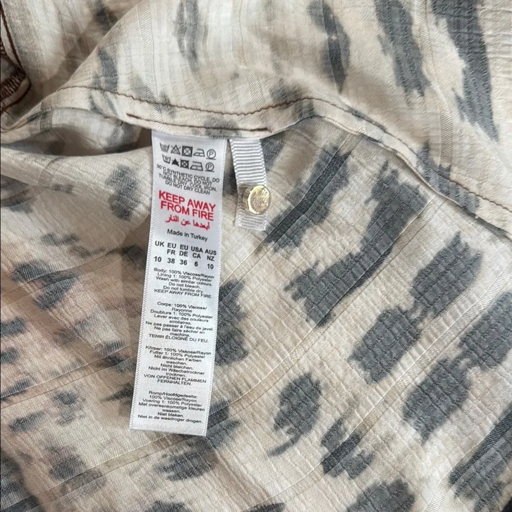 Karen Millen Mirrored tiger Viscose Satin woven Dress size 6 NWOT - Image 8