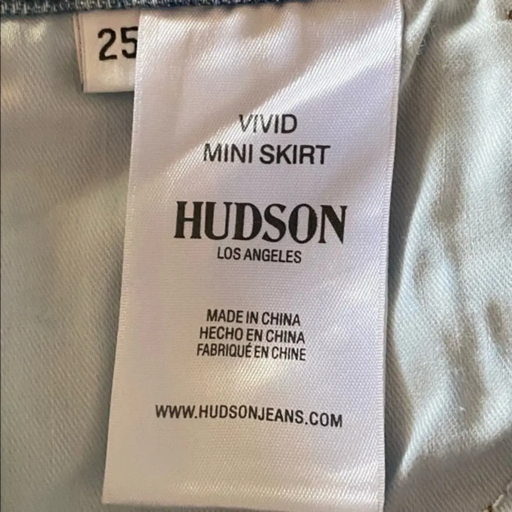 Hudson Vivid Distressed Blue Denim Mini Skirt Size 25 NWT - Image 5