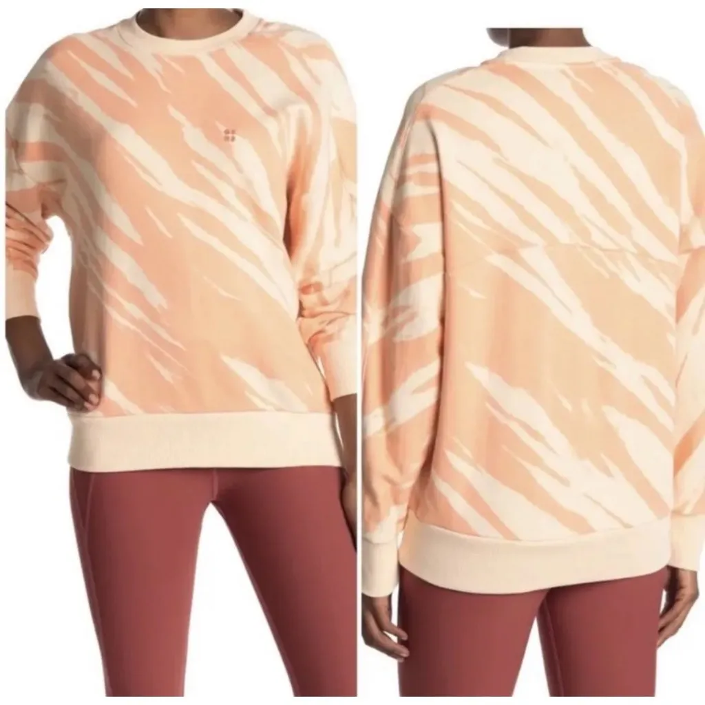 SWEATY Betty Essentials Orange Striped Joggers Pants Size Medium NEW - Image 5