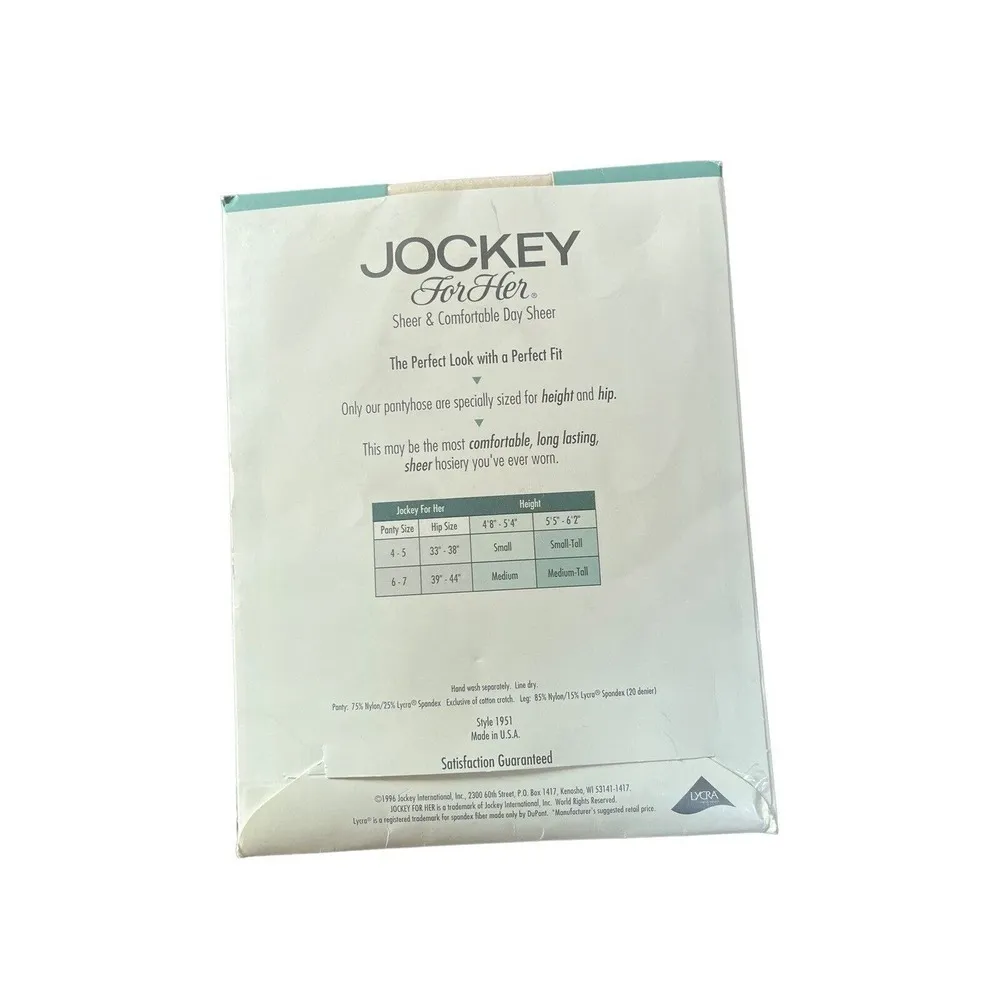 New Jockey For Her Control Top Panty, Antique White pantyhose Medium - Image 2