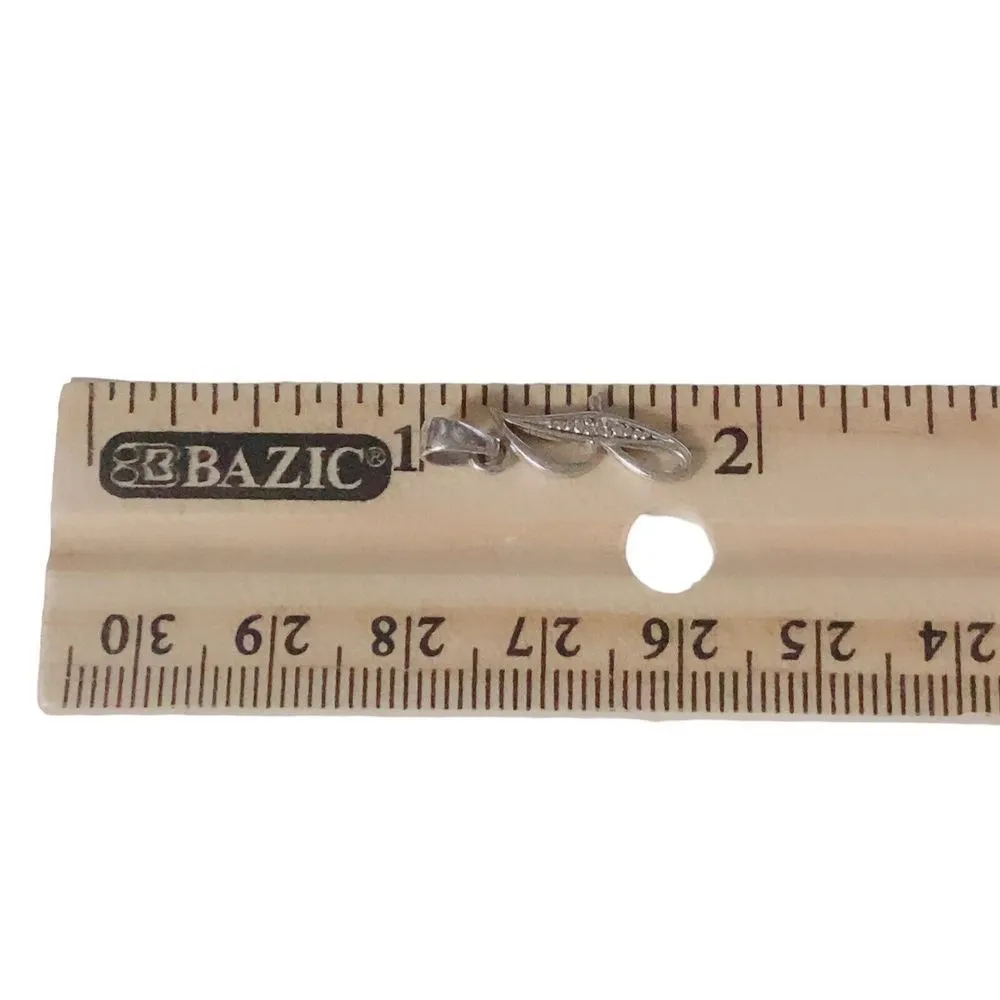 .925  Cubic Zirconia Letter Initial J Pendant Signed RJ - Image 6