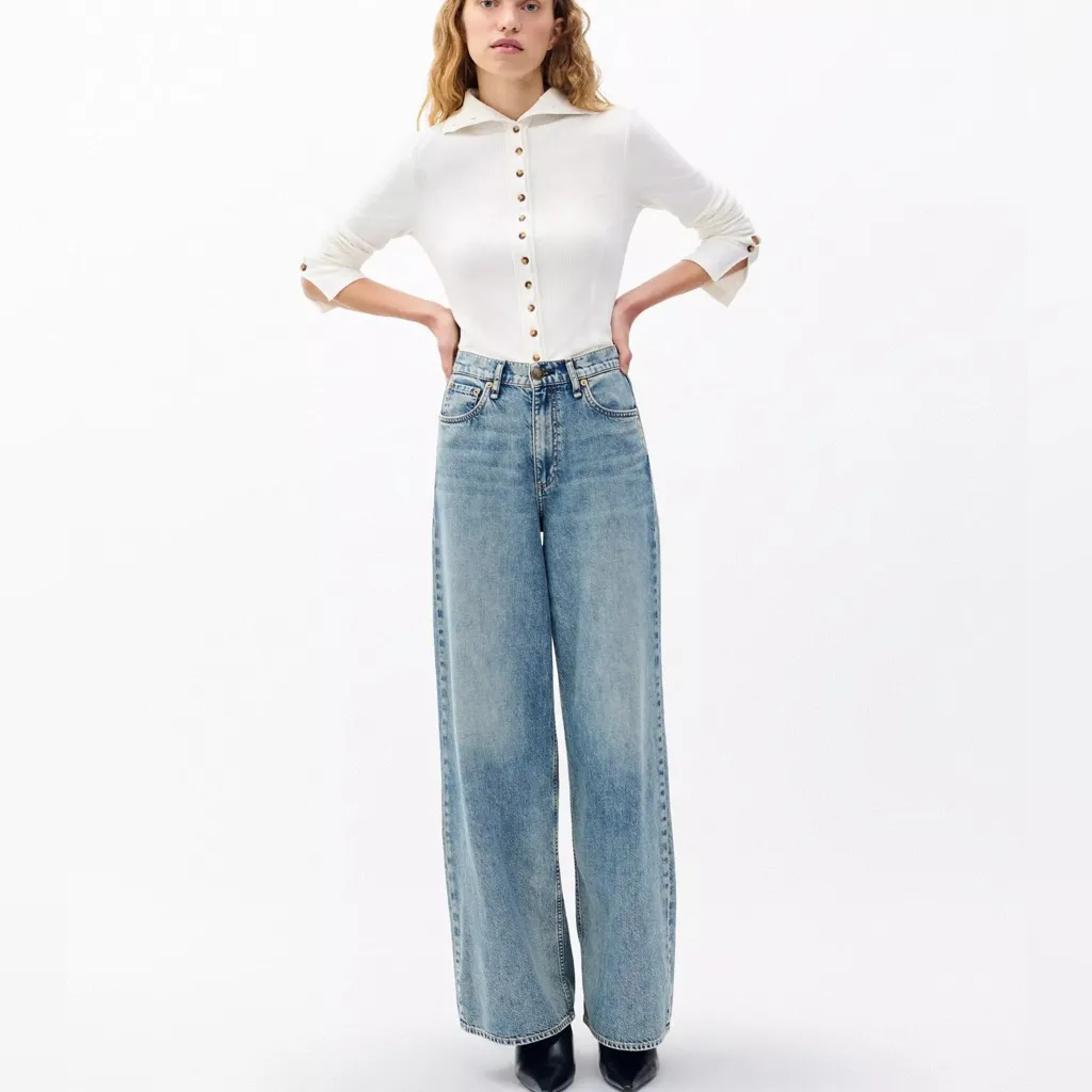 rag & bone Sofie Wide-Leg Jeans 29
Featherweight in Theo - Image 2