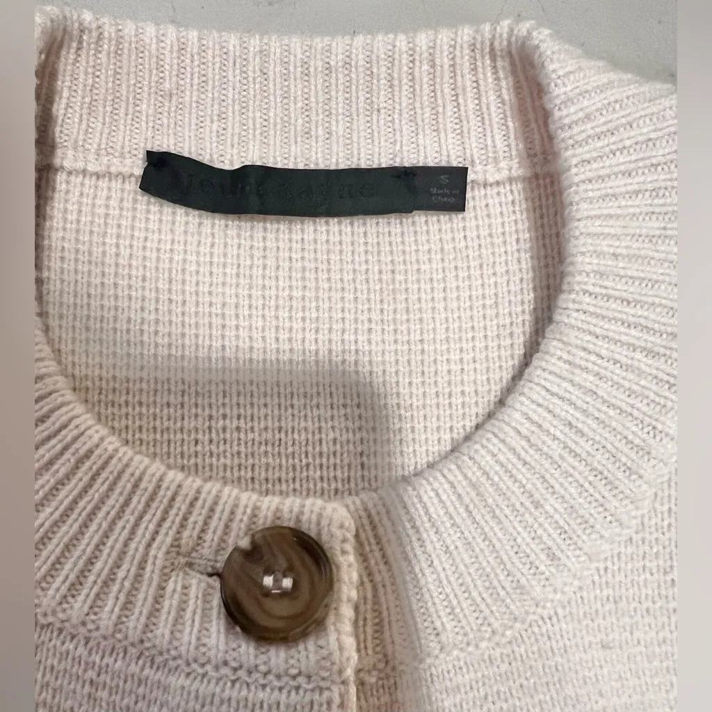 Jenni Kayne Cooper Cashmere Cardigan Warm Ivory Size Small White - Image 6