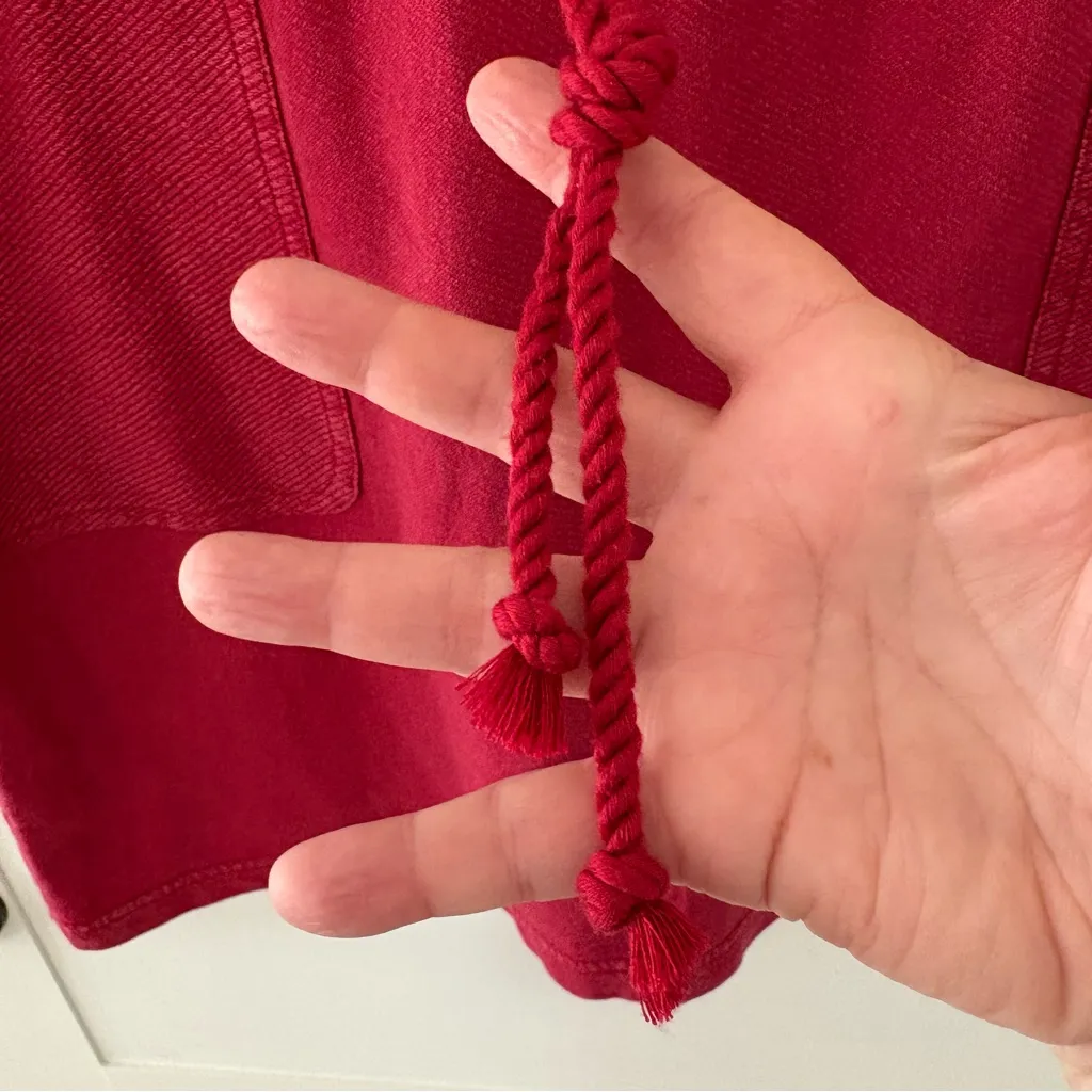 J. Jill Cotton Terry Pull On Elastic Skirt. Size Medium. Red - Image 4