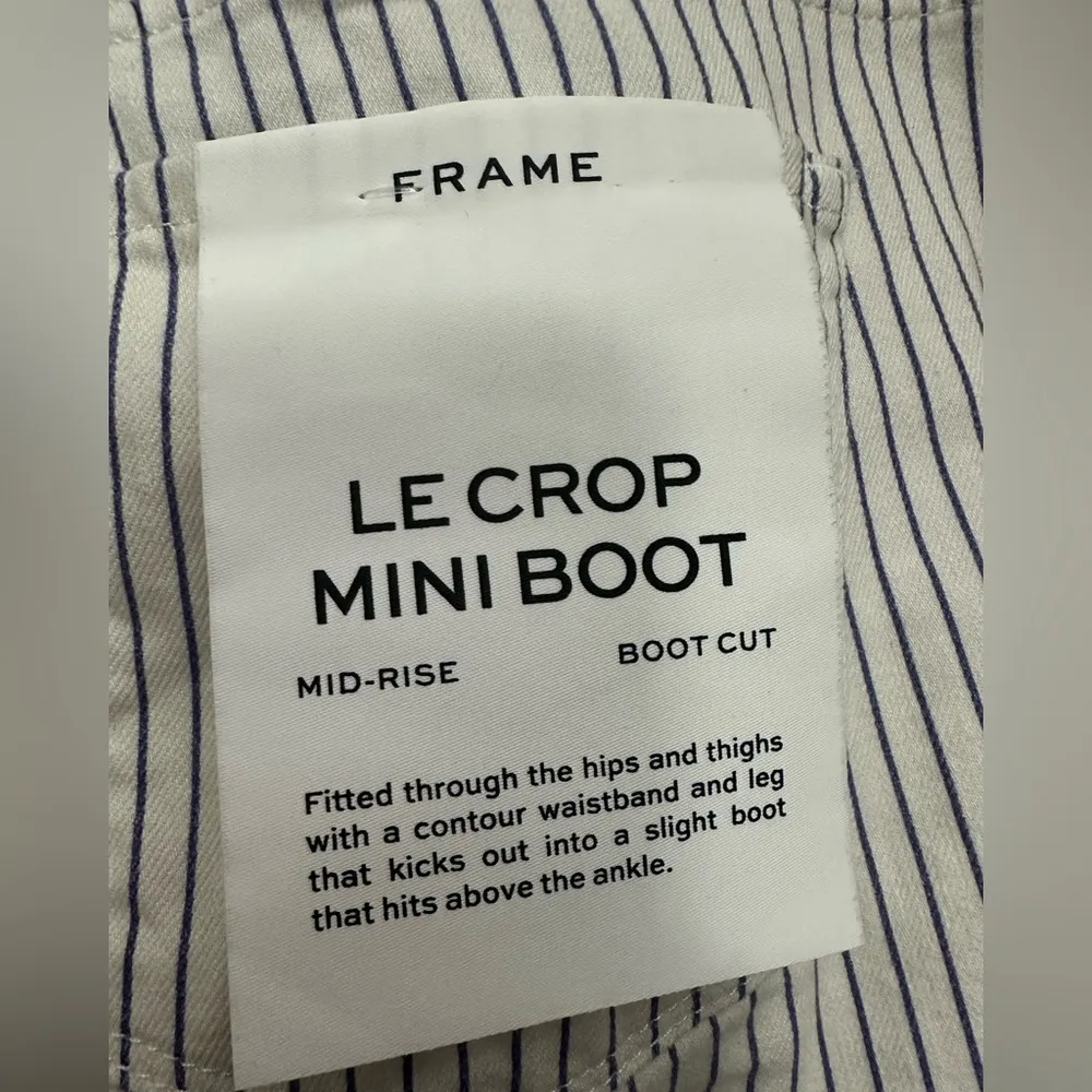 Frame Le Crop Mini Boot Size 33 Pinstripe Nautical Fisherman Coastal Preppy NWT - Image 8
