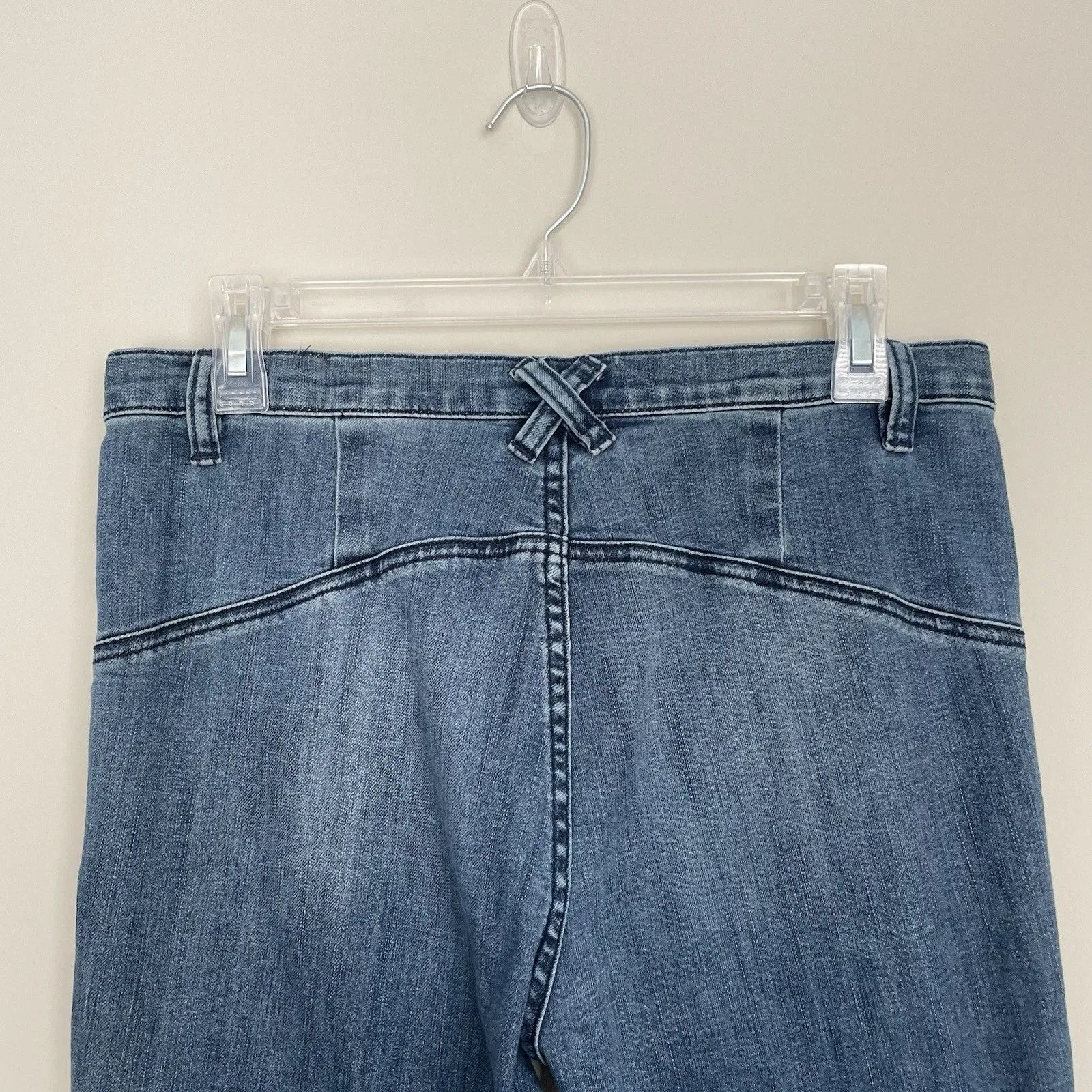 Free People Size 29 Eva High Rise Lace Up Tie Boot Cut Jeans We the Free - Image 6