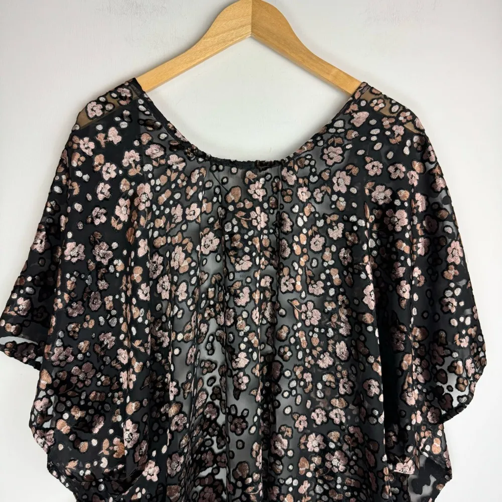 NWT LOFT Velvet Burnout Kimono Sz XS/S Floral Print - Image 11