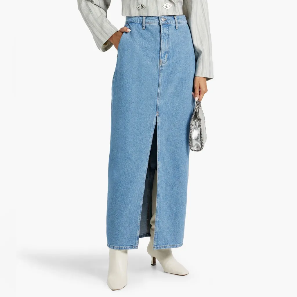 Derek Lam 10 Crosby Denim Midi Skirt Blue 27 - Image 4