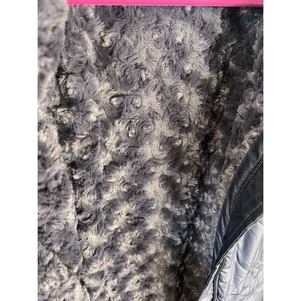 NWTS Women's Columbia Copper Crest Quilted Novelty Jacket Small Black Fleece - Image 5