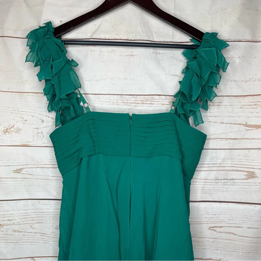 BCBGMaxAzria • Mini Dress • Green • 100% Silk • 6 - Image 6