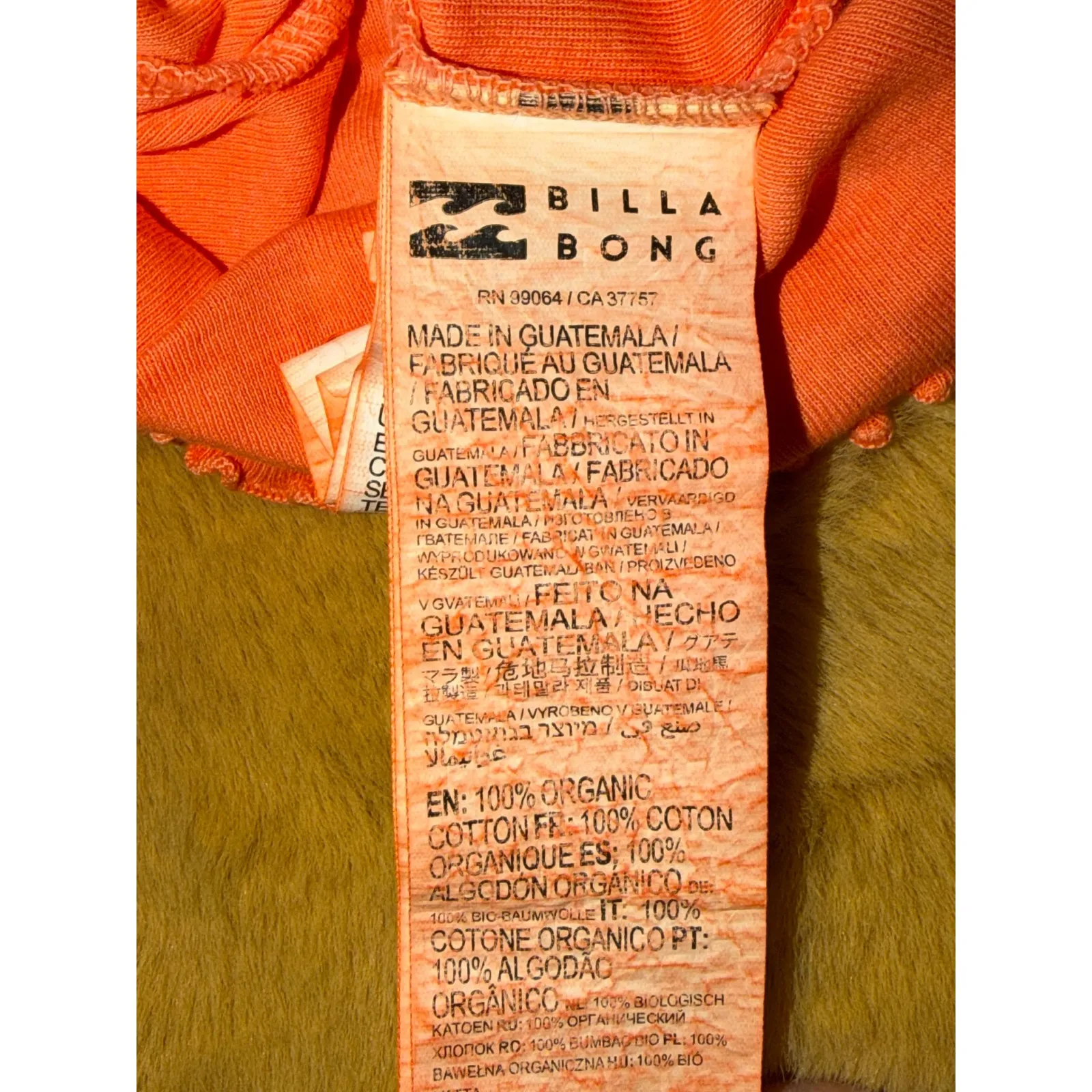 Billabong X Wrangler Women's Orange Surf Out West Tank Top, Size XS/6, NWT - Image 8