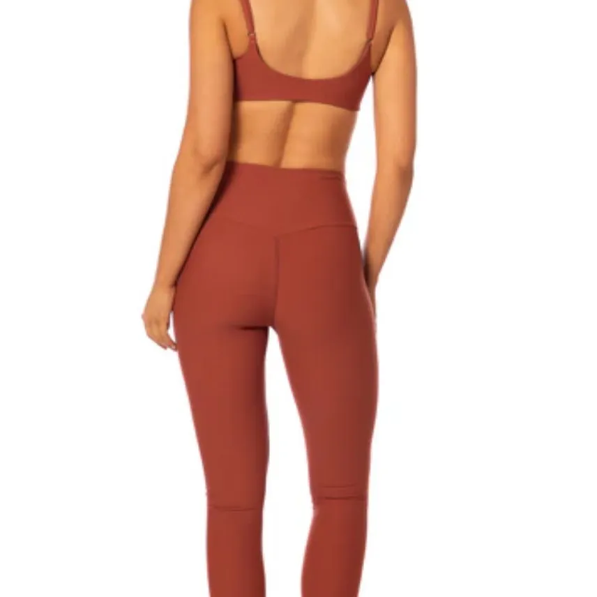 Maaji High Rise Waist Vibrant Orange Crop Leggings L - Image 2