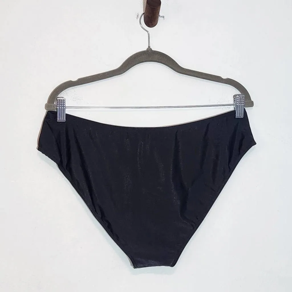 Black and White Circle Print Tankini Swimsuit NWOT Size XXL Polka Dot Tankini - Image 4