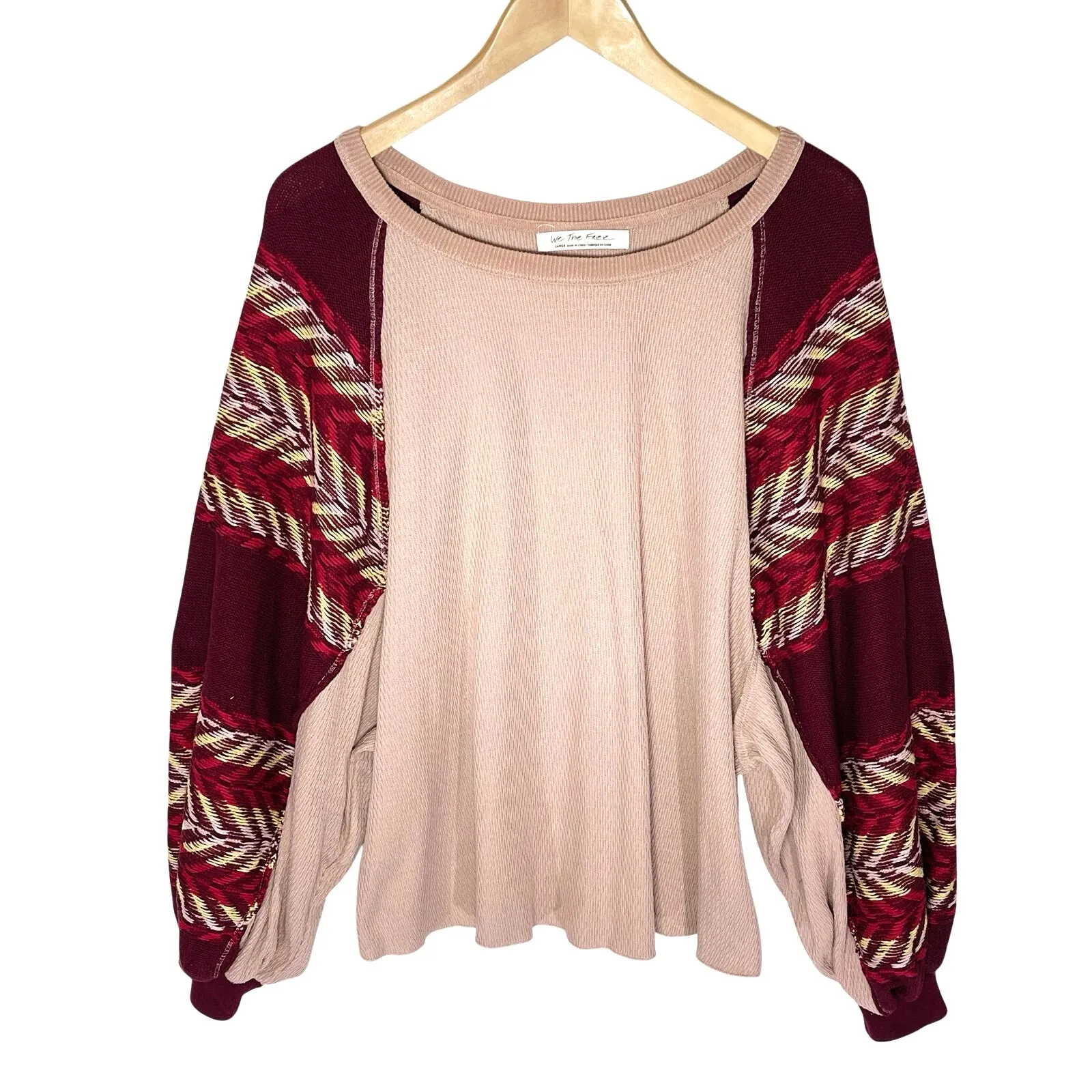 FREE PEOPLE x WE THE FREE Women’s Rainbow Dreams Puff Sleeve Knit Top - Image 3